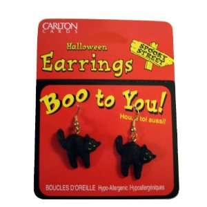   Pair of Black Cats Halloween Jewelry Costume Accessory Toys & Games