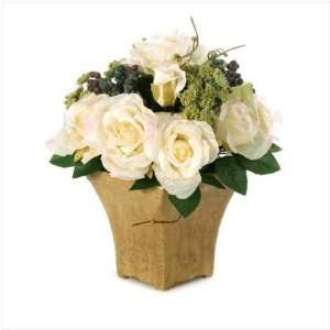  Artificial White Roses Flower Arrangment