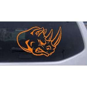 Bad Rhino Animals Car Window Wall Laptop Decal Sticker    Orange 32in 