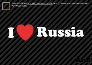 Love Russia Sticker Decal Die Cut Vinyl  