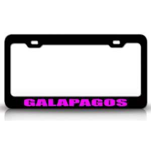 GALAPAGOS Country Steel Auto License Plate Frame Tag Holder, Black 