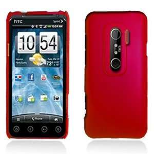  Solid Red Hard Protector Back Cover Case For HTC EVO 3D 