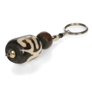 Cow Bone Natural Keychain Opening Doors  Fair Trade Gifts  