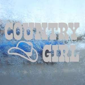  Country Girl US Cow Girl Gray Decal Truck Window Gray 