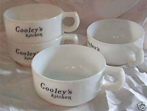 Vintage Cooley White Milk Glass Soup Chili Bowl Set  