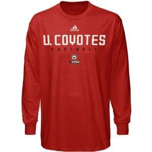  adidas South Dakota Coyotes Red Sideline Long Sleeve T 
