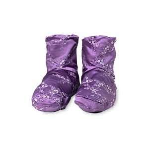  DreamTime Microwavable Foot Cozys, Purple Blossom Brocade 