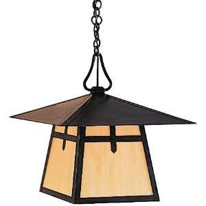 Carmel Craftsman Outdoor Chain Hung Pendant   15 inches wide OverlayB 
