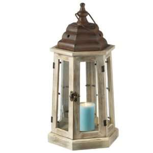 21.75 Nautical Cape Cod Wooden Lighthouse Candle Lantern  