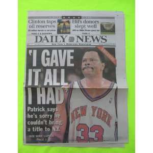   News New York Cover September 23, 2000 New York Knicks Oakley Mason