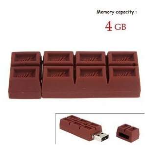  Creative 4GB Chocolate Shape Mini USB Flash Drive (Brown 