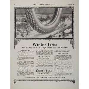  1915 Ad Goodyear Winter Tires Tire Rubber Company Akron 