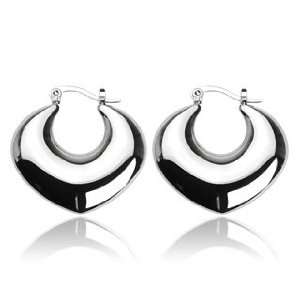  316L Stainless Steel Crescent Moon Heart Click Top 