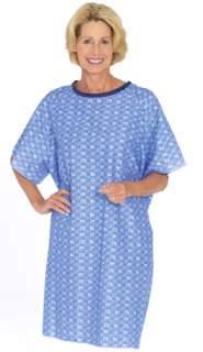 Hospital Patient GOWN Tie Back ONE SIZE FITS most Blue  
