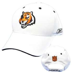   Cincinnati Bengals Licensed Cap Hat White Black Orange Logo Velcro