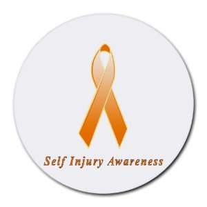  Self Injury Awareness Ribbon Round Mouse Pad Office 