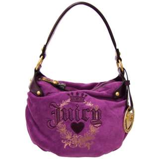 NEW Authentic JUICY COUTURE Purple Velour Tote Bag NWT  