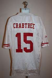 NEW IRREGULAR 49ERS Michael Crabtree #15 MENS Large Reebok Jersey 10Bi 