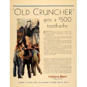  1931 Ad Old Cruncher Copper Brass Bronze Toothache 