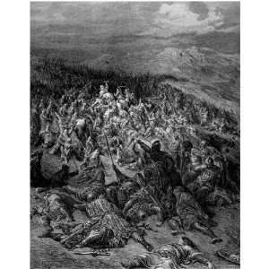   Greetings Card Gustave Dore Crusades 200 Knights Attack 20000 Saracens