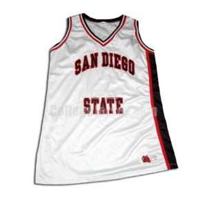  White No. 0 Game Used San Diego State Champion Basketball 