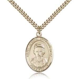  Gold Filled St. Saint Joseph Medal Pendant 1 x 3/4 Inches 