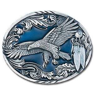  Western Eagle/Feathers Belt Buckle Exceptional 3D 