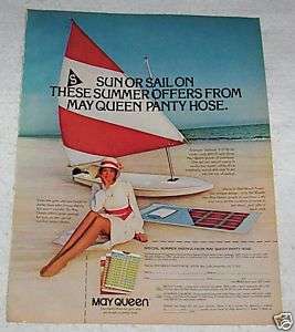 1975 May Queen Pantyhose & Scamper Sailboat 1 PAGE AD  