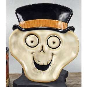 Mr. Bones Skeleton Head 8 Snack Plate 