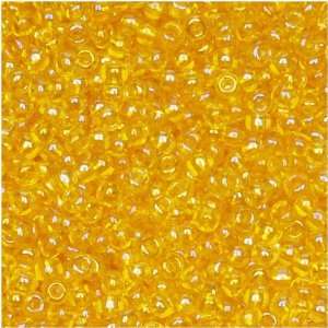  Czech Seed Beads 11/0 Transparent Light Yellow AB (45 