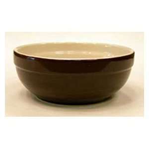  Wide Rim Dog Dish in Brown Size 8