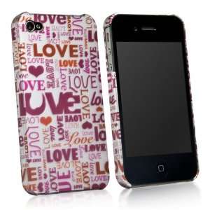   Cute Love Pattern Slim Fit Hard Shell Case   iPhone 4S / 4 Cases and