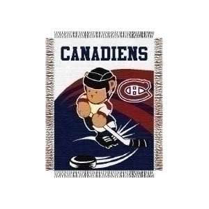  Montreal Canadiens Woven Baby Blanket 36 x 48 Sports 