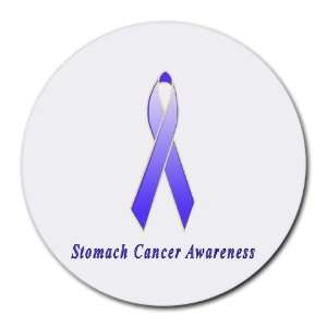  Stomach Cancer Awareness Ribbon Round Mouse Pad Office 