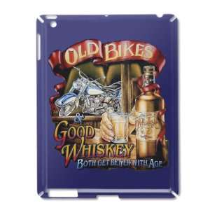   iPad 2 Case Royal Blue of Old Bikes and Good Whiskey 