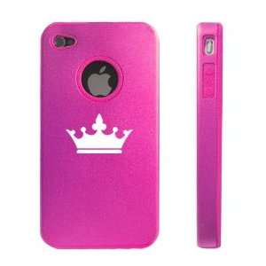  Apple iPhone 4 4S 4G Hot Pink D01 Aluminum & Silicone Case 