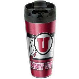  NCAA Utah Runnin Utes 16 Ounce Travel Mug Sports 