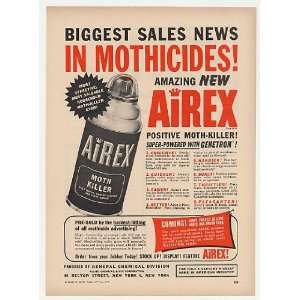   Allied Chemical Airex Moth Killer Aerosol Can Print Ad