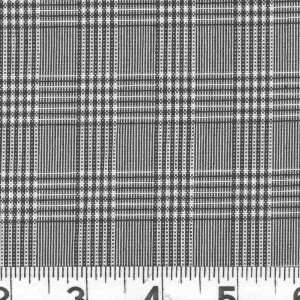 64 Wide Suiting Glen Plaid Black and White Fabric By The 