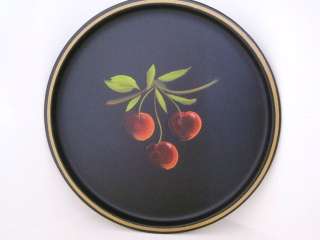   Red Cherries Vintage Country Cottage Kitchen Toleware Tole Tray  