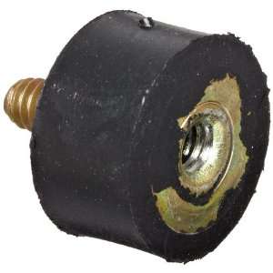Rubber Vibration Dampening Mount, #1/4 20 x .25L Double Threaded 