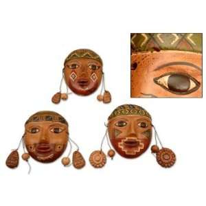  Ceramic masks, Inca Damsels (set of 3)