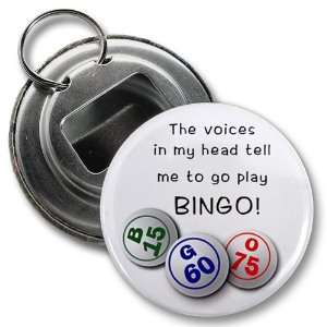  VOICES SAY PLAY BINGO 2.25 inch Button Style Bottle Opener 