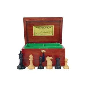  3.5 Inch Staunton Chess Set in Mahogany Box Sports 