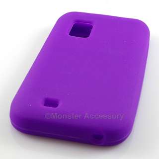 Purple Soft Gel Skin Case Cover Samsung Mesmerize i500  