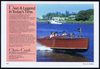 1990 Chris Craft Boat 1930 Reproduction 24 Runabout Ad  
