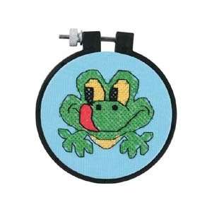  Friendly Frog Stamped Cross Stitch Kit
