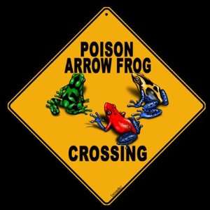 Poison Arrow Frog    Full Color 16 Aluminum Wildlife Crossing Street 