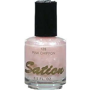  SATION Professional Pink Chiffon Nail Polish 0.5oz (Color 