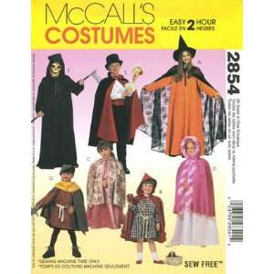   and Girls Hooded Cape and Tunic Costume Pattern 